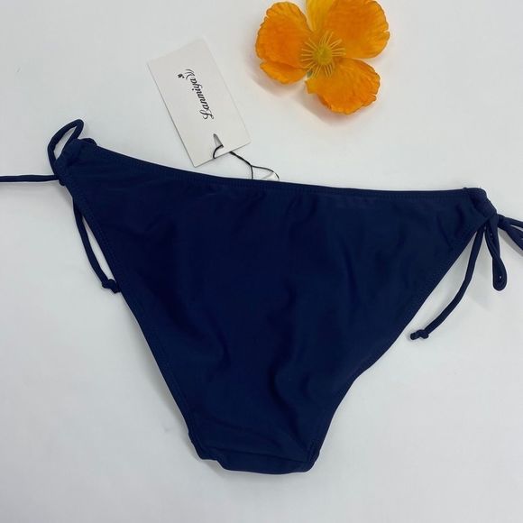 Lanmiya Bikini Bottom Tie Side Swimsuit Small Navy - Picture 3 of 4